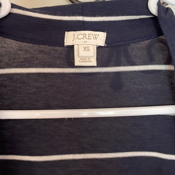 J.Crew size XS Navy and white lightweight wrap - Picture 2 of 5